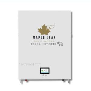 Maple Leaf 14.34KW 48V 280A MOOSE Wall-mounted Lithium Batteries (LiFePO4) – LCD Touchscreen | W/ Heater & Cables | UL1973-UL9540A, UL9540 Certified