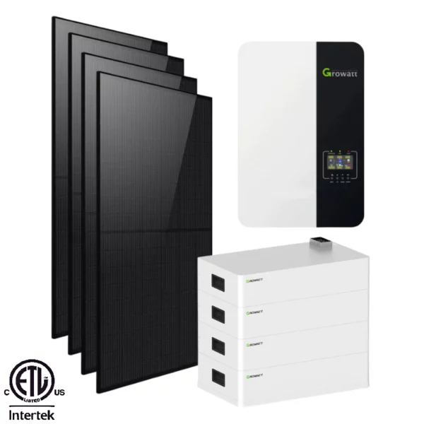 3.5 kW Off-Grid Solar System (120V/30AMP) with 5kWh Energy Storage+ 2640W Solar Array