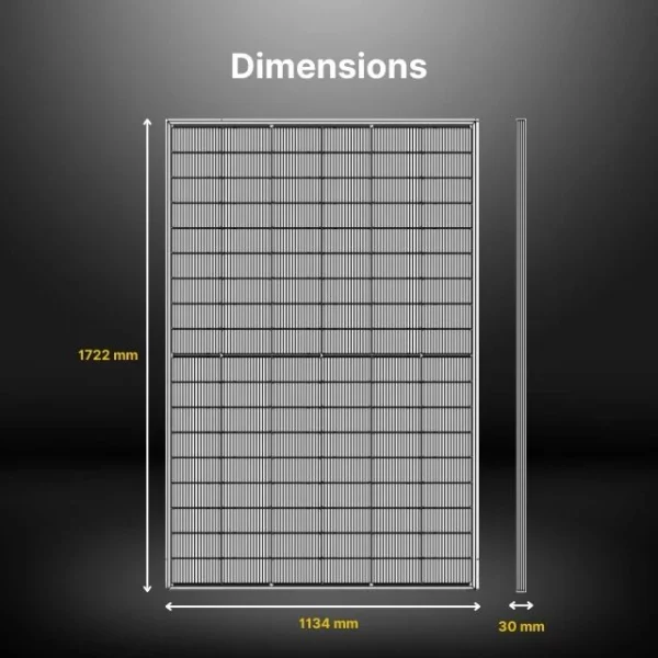 Philadelphia 440W Rigid Monocrystalline Bifacial Solar Panel - Image 3