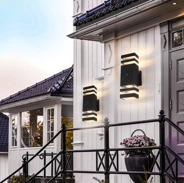BOXCUPIN Dusk to Dawn Sensor Outdoor Wall Lights 4 Pack, Up and Down Lights Outdoor Wall Sconces, Aluminum Waterproof Outside Lights for House Porch Hallway Patio Garage - Image 3
