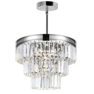 CWI Lighting Weiss 18 inch 5 Light Chandelier with Chrome Finish