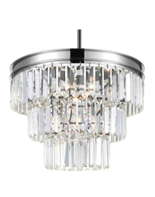 CWI Lighting Weiss 18 inch 5 Light Chandelier with Chrome Finish