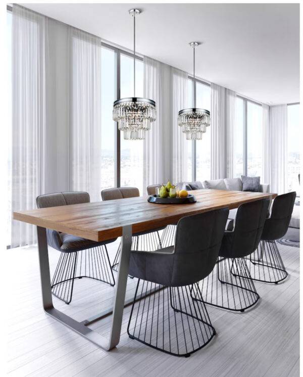 CWI Lighting Weiss 18 inch 5 Light Chandelier with Chrome Finish - Image 7